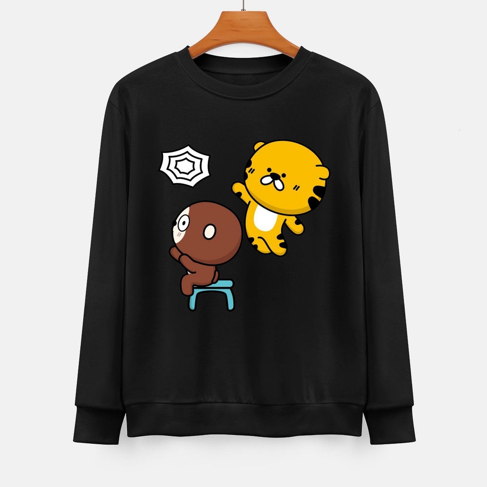 Front Patterned Long Sleeve TopClassicStyle Batch-Printed